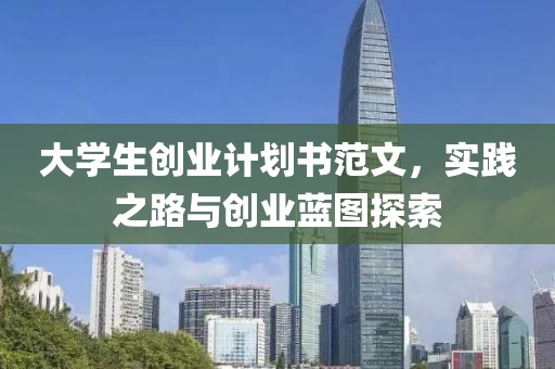 大学生创业计划书范文，实践之路与创业蓝图探索