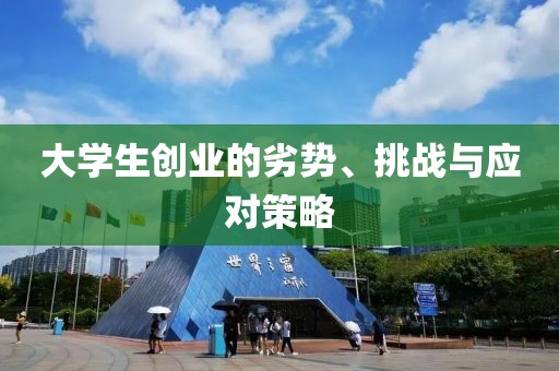 大学生创业的劣势、挑战与应对策略