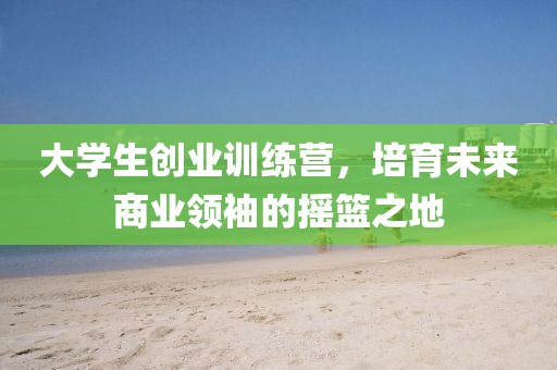 大学生创业训练营，培育未来商业领袖的摇篮之地