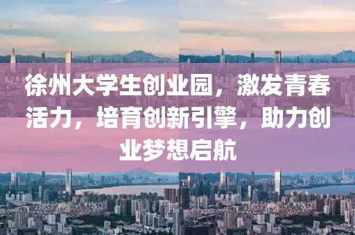 徐州大学生创业园，激发青春活力，培育创新引擎，助力创业梦想启航