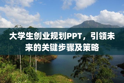 大学生创业规划PPT，引领未来的关键步骤及策略