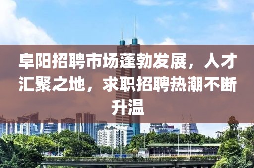 阜阳招聘市场蓬勃发展，人才汇聚之地，求职招聘热潮不断升温