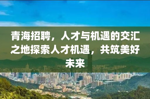 青海招聘，人才与机遇的交汇之地探索人才机遇，共筑美好未来