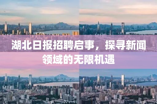 湖北日报招聘启事，探寻新闻领域的无限机遇