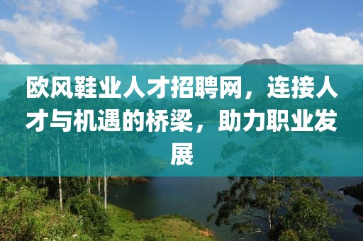 欧风鞋业人才招聘网，连接人才与机遇的桥梁，助力职业发展