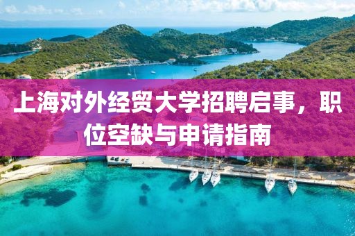 上海对外经贸大学招聘启事，职位空缺与申请指南