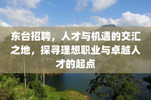 东台招聘，人才与机遇的交汇之地，探寻理想职业与卓越人才的起点