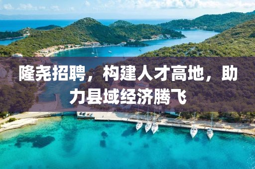 隆尧招聘，构建人才高地，助力县域经济腾飞