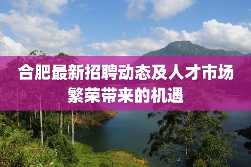 合肥最新招聘动态及人才市场繁荣带来的机遇