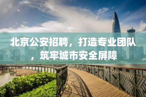 北京公安招聘，打造专业团队，筑牢城市安全屏障