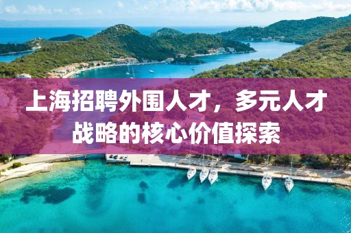 上海招聘外围人才，多元人才战略的核心价值探索