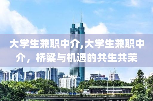 大学生兼职中介,大学生兼职中介，桥梁与机遇的共生共荣