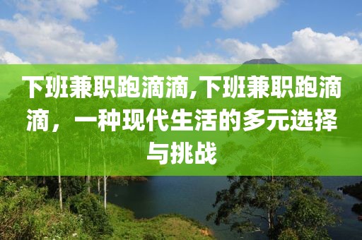 下班兼职跑滴滴,下班兼职跑滴滴，一种现代生活的多元选择与挑战