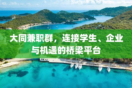 大同兼职群，连接学生、企业与机遇的桥梁平台