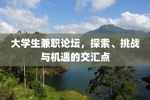 大学生兼职论坛，探索、挑战与机遇的交汇点