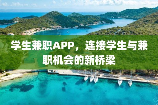 学生兼职APP，连接学生与兼职机会的新桥梁