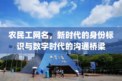 农民工网名，新时代的身份标识与数字时代的沟通桥梁