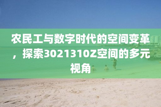 农民工与数字时代的空间变革，探索3021310Z空间的多元视角