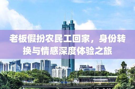 老板假扮农民工回家，身份转换与情感深度体验之旅